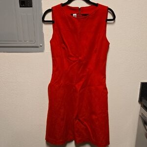 Spanx Perfect Fit & Flare Dress, Women's Medium, True Red Stretch Preppy